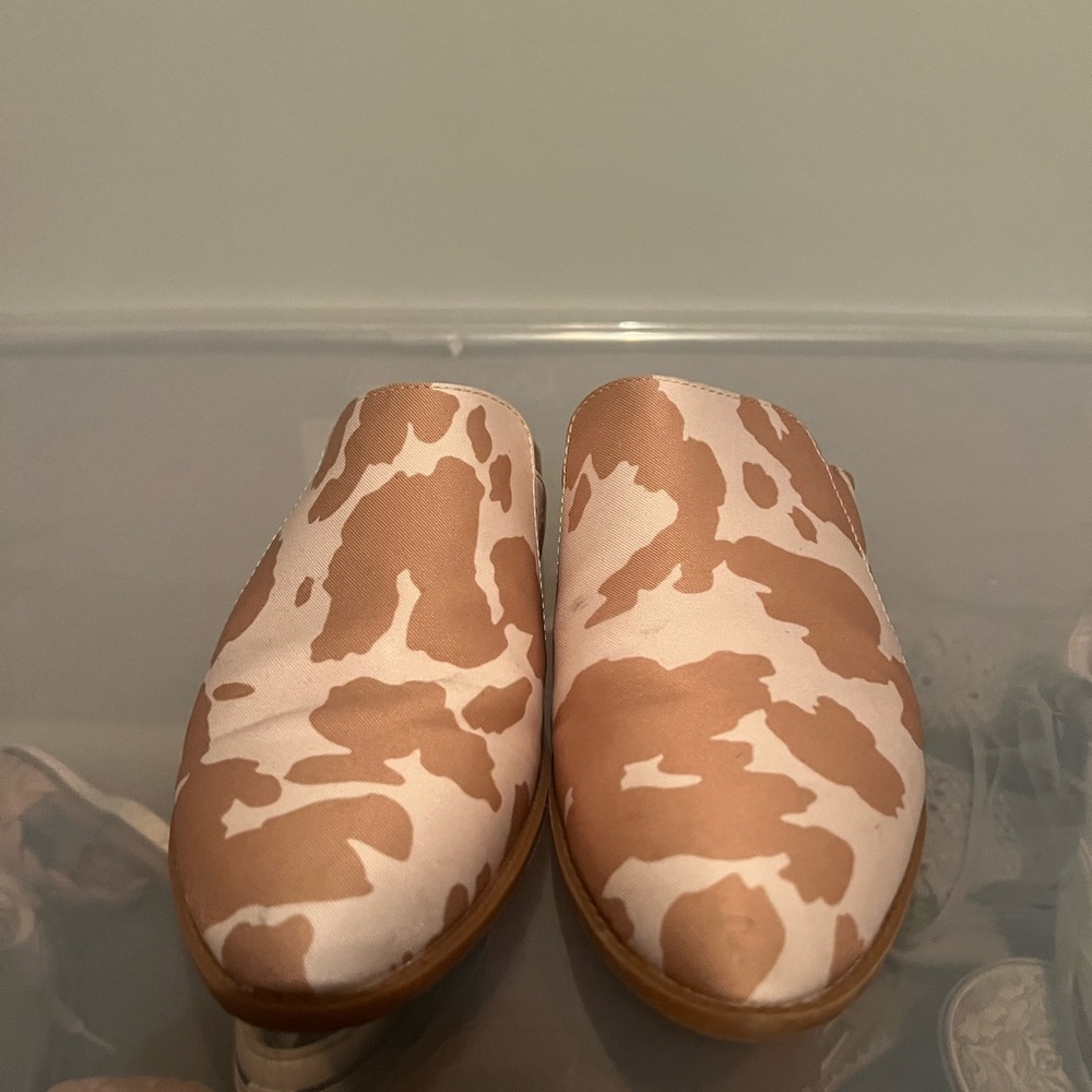 Cow Print Mules - Picture 5 of 9